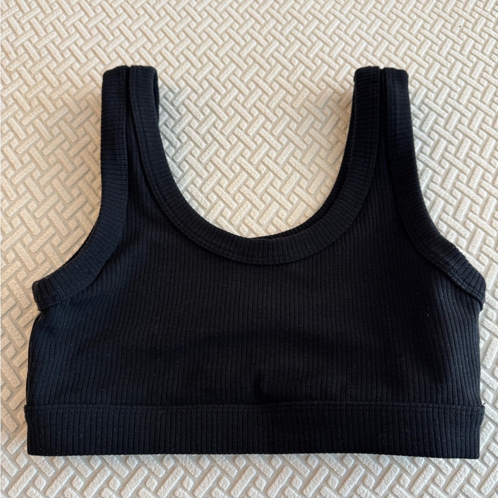 Black Ribbed Women's Bralette